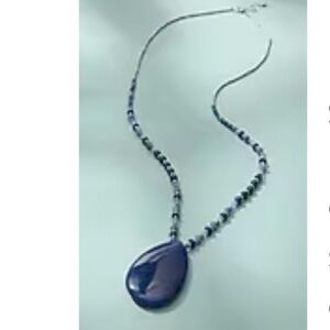 J. Jill • Beaded Blue Lapis Pendant Necklace • 
Blue Multi • NWT